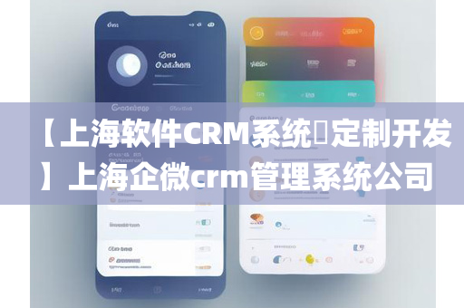 【上海软件CRM系统​定制开发】上海企微crm管理系统公司