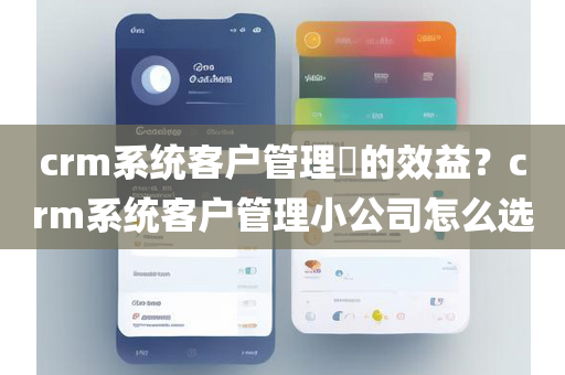 crm系统客户管理​的效益？crm系统客户管理小公司怎么选